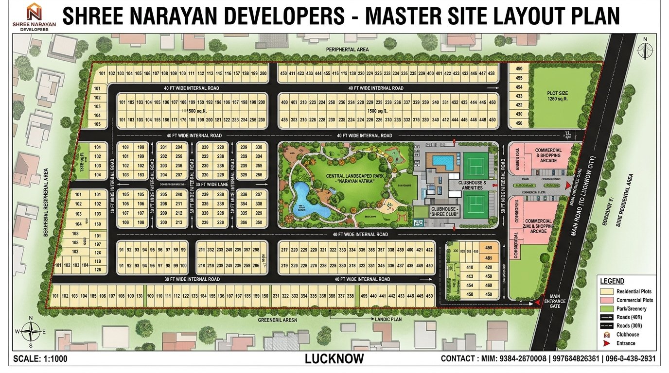 Shree Narayan Developers Master Layout Plan Lucknow